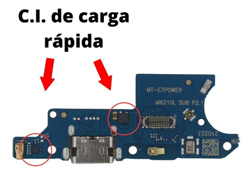 Placa Flex Carga Conector Compatível Moto E7 Power Turbo 1