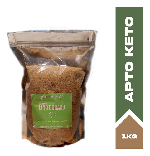 Harina De Lino Dorado 1kg / Apto Keto 0% Sin Glúten 0