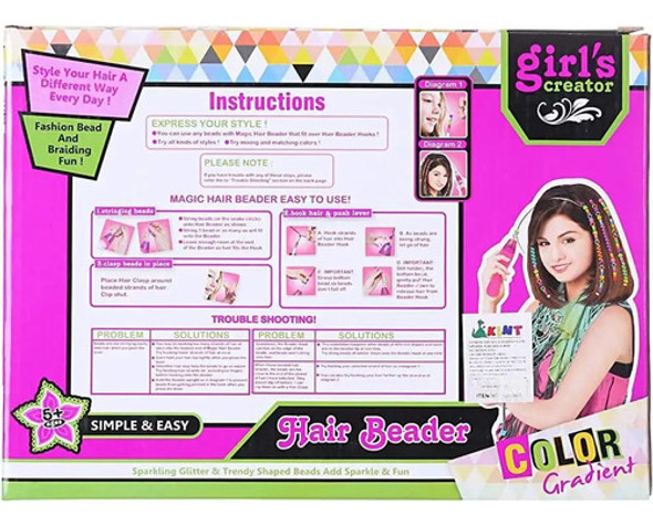 Cuentas Para El Cabello Con Aplicador Girl´s Creators 1