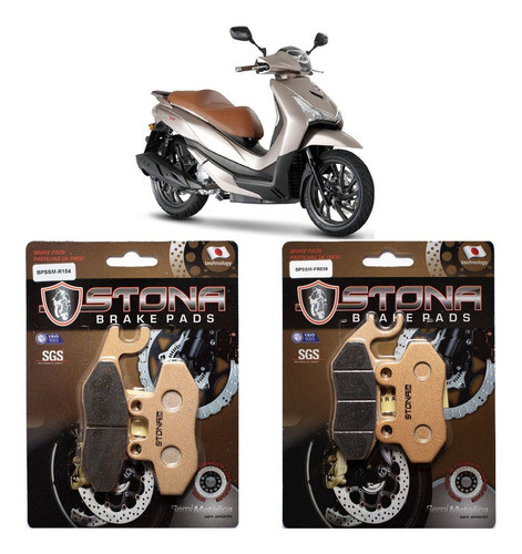 Pastilhas De Freio D/t Stona Semimetalica Citycom Hd 300i 0