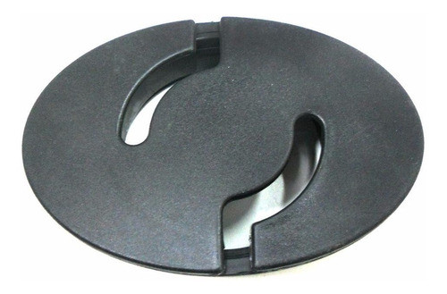 4 Pasacables Elípticos Negros De 75 Mm. Para Escritorio 0