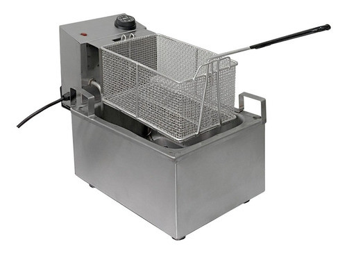 Freidora Eléctrica C/ Regulador Profesional 8 Lts Acero Inox 0