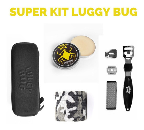 Kit Removedor De Calos + Estojo + Cera+ Thumb Tape Luggy Bug 0