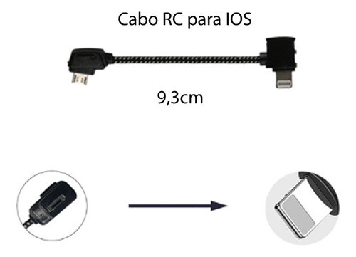 Cabo Dados Rc Quadrado Para Ios Controle Remoto Drones Dji 1