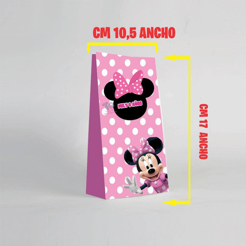 Bolsas Minnie Para Sorpresitas O Souvenirs Pack X10 1