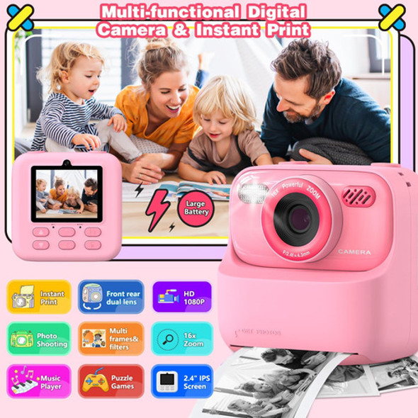 Cámara Digital Rosa Para Niños, Impresión Instantánea De Fot 1 Cámara Digital Rosa Para Niños, Impresión Instantánea De Fot 1