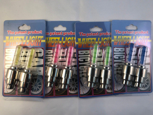 Tapa Valvula Led P/ Rueda Bici Moto Auto Tuning .x Par T16 1