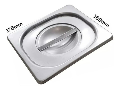 Tapa De Fuenton Recipiente Gastronomico Gn 1/6 Acero 18/8 1
