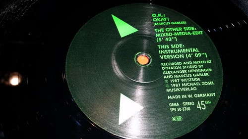 Ok Okay Mixed Media Edit Vinilo Maxi Germany Excelente 1987 1