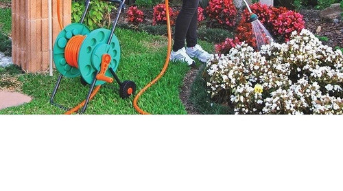 Carro Enrollador Soporte Manguera Ruedas 60mts Tramontina - 1