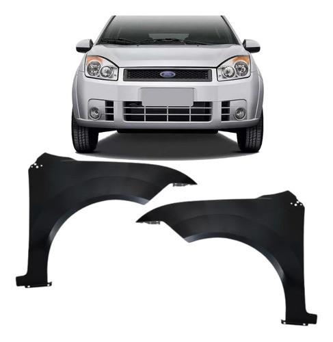 Par Paralama Ford Fiesta 2007 2008 2009 2010 0