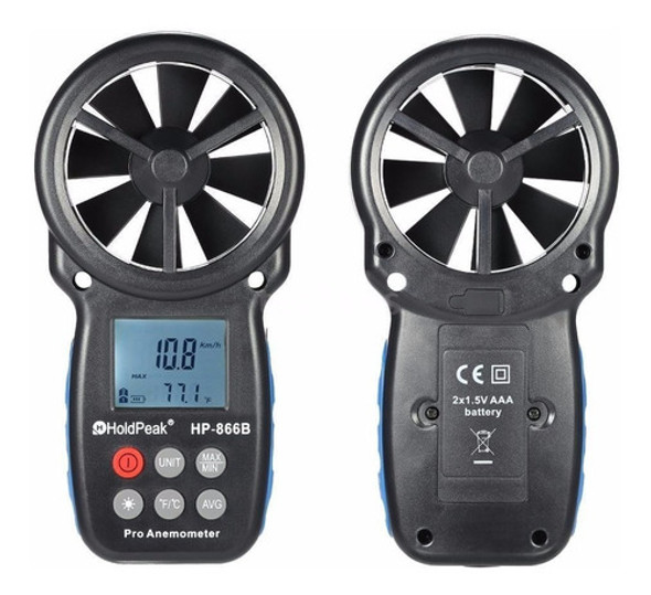 Medidor De Viento  Anemómetro Digital Holdpea 866b Ph Ventas 0