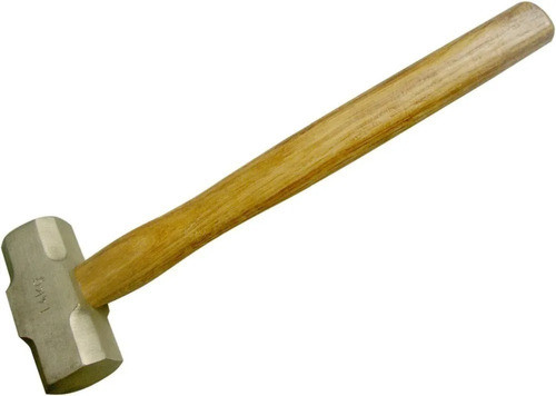 Martillo Maza De Bronce 500grs Cabo De Madera Antichispa 1