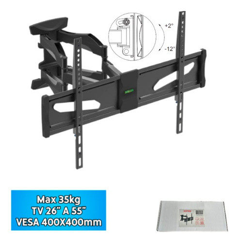 Soporte Para Tv De 26 A 55 Doble Brazo Rebatible Sop092 1