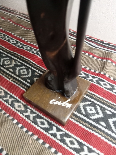 Antiguo Tótem De Madera Afro Americano 1