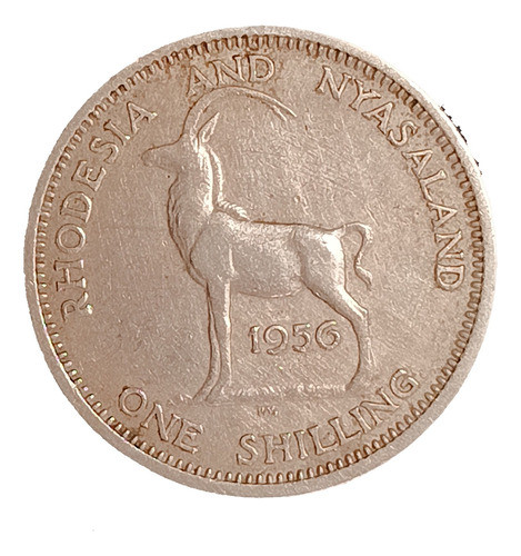 Rhodesia Y Nyasaland 1 Shilling 1956 Mb Km 5 Gacela 0
