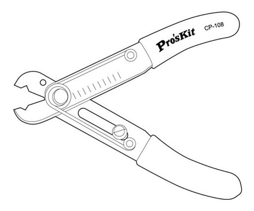 Pinza Alicate Pela Cable Redondo 0,5 A 4 Mm Proskit Cp-108 C 1
