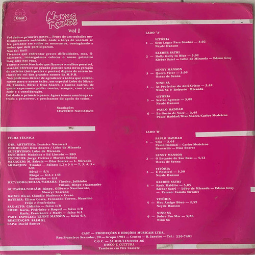 Lp Novos Rumos - Vol I 1