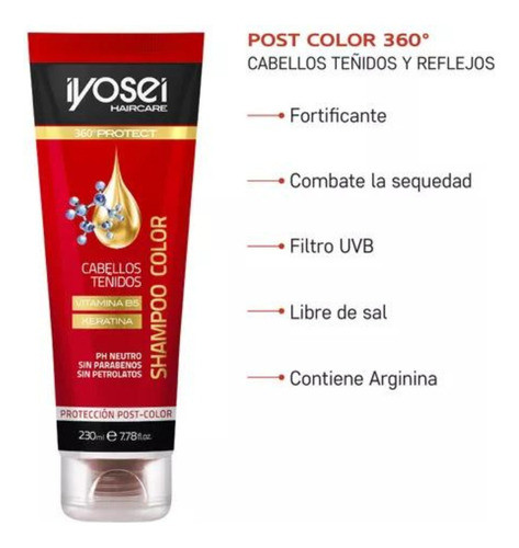 Shampoo Color Con Arginina - 230ml Iyosei 1