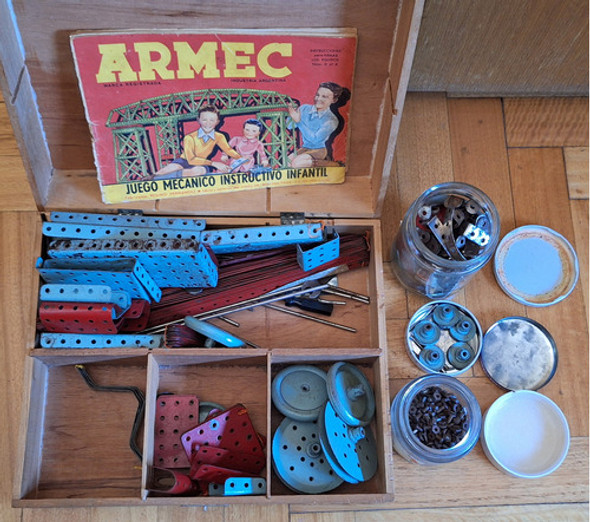 Juego De Mecano Antiguo, Marca Armec, Décadas 40-50s 1