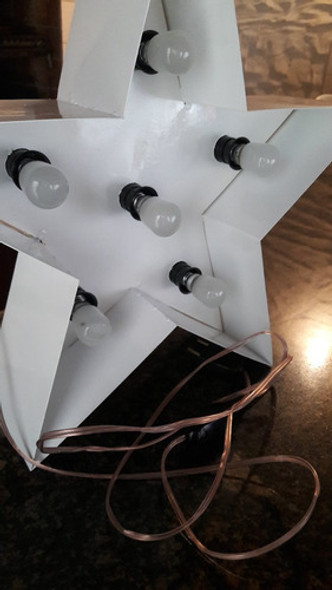 Letras Formas En Chapa Luminosas  Vintage Estrella 30cm 5luc 1