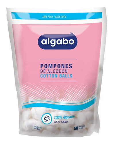 Caja X48 Pompones De Algodón 50u Algabo 0