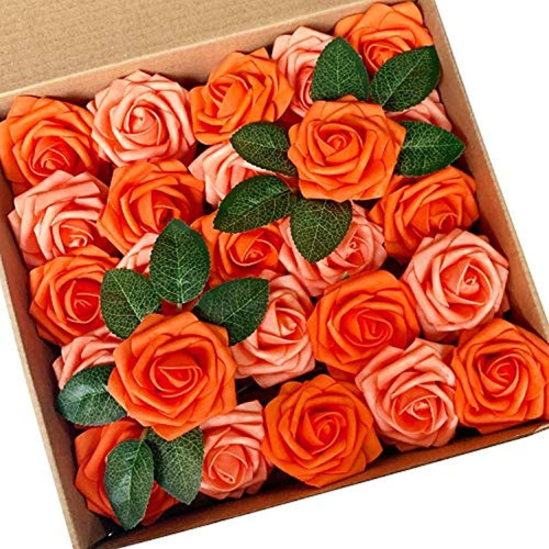 Mefier Home Flores Artificiales 25pcs Real Look Mixed Vivid 0