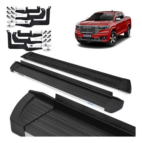 Par De Estribo Slim Original Attack Preto Fosco Rampage 2024 0