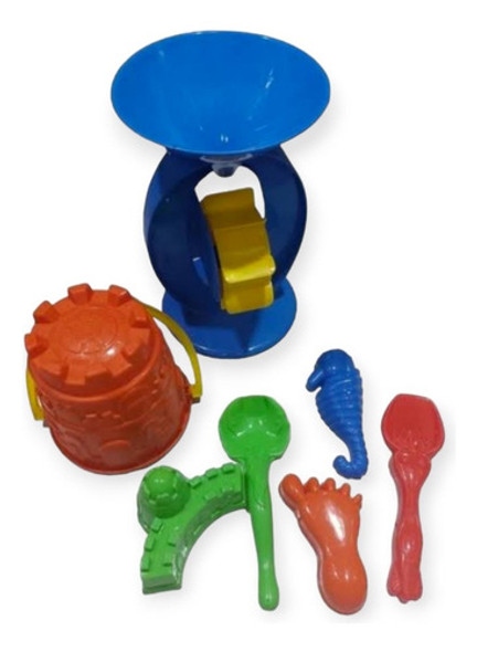 Juego De Playa Molino Con Balde Y 5 Piezas Grande 0