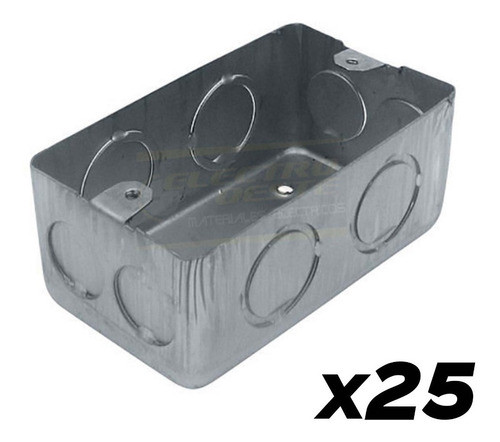 Caja Rectangular Metal Normalizada 9 De Julio X25 Uidades 0