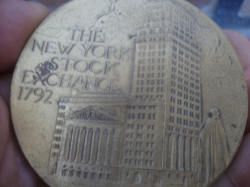 Medalla Conmemorativa The New York Stock Exchange 1792 1