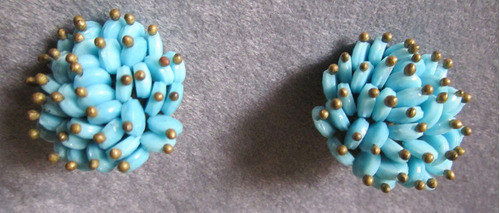 Caravanas Clip De Bronce Y Cristal De Murano Añejo Facetado 0