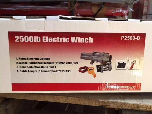 Malacate Eléctrico Equus 12v 1125kg Linga 15m 5.4mm Kirkor 1