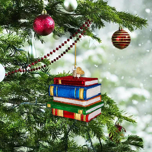 2 X 2-4 Pacotes De Pilha De Livros, Enfeites De 2 Peças 1