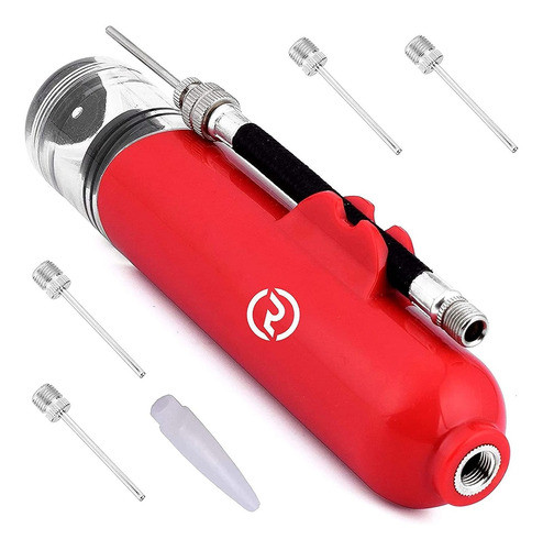 Inflador Manual Para Pelotas - Rojo. 0