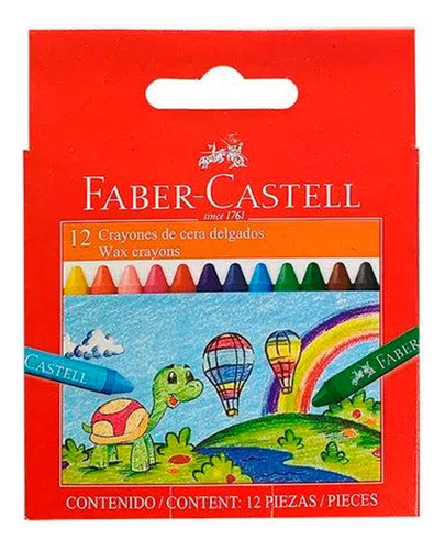Crayones De Cera Faber Castell Finos X12 Unidades 0