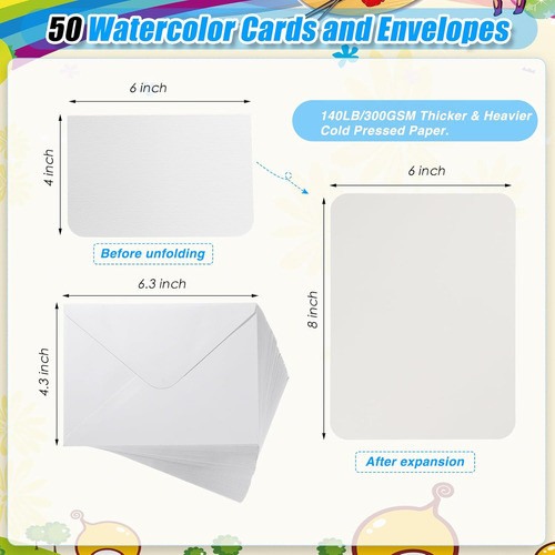 Tarjetas De Agua Pesadas 140 Lb, Conjunto De 100 Tarjetas 1