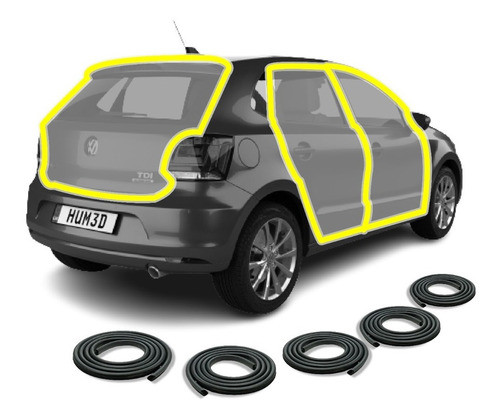 Combo De Burletes Y Juego De Colisas Volkswagen Polo 0