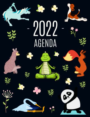 Animales De Yoga Agenda 2022: Planificador Con Panda Llama D 0