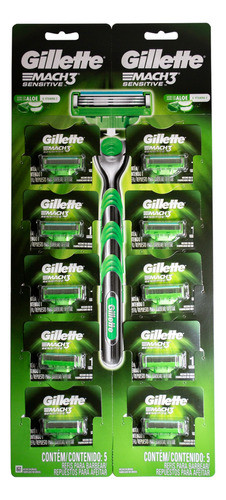 Gillette Mach3 Sensitive Blister X10 Repuestos Afeitar Aloe 0