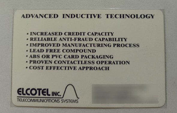 Cartão Telefônico: Advanced Indutivo 100 Unidades. Elcotel. 1