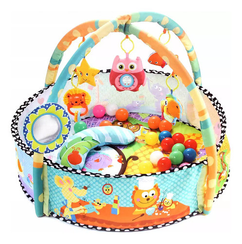 Gimnasio Alfombra Bebe Didactica Con Pelotas Y Juegos 3 En 1 0