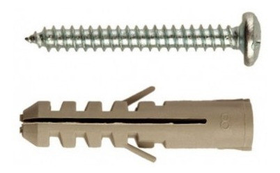 Fijaciones Tornillo + Tarugo Del 8 - P/ Placas Yeso Pack 50u 1