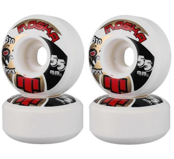 Roda Moska Rock 55mm 53d Branca - Skate Street 0