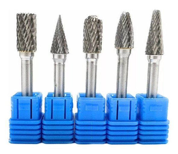 Kit Lima Rotativa Metal Duro Haste 6mm Corte Duplo 0