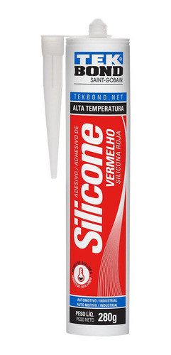 Sellador Adhesivo Silicona Acetico 280gr Rojo Tekbond 0