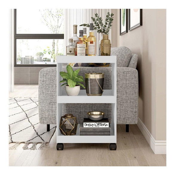 Mesa Carrinho Gourmet Churrasco Churrasqueira Branco Caemmun 1