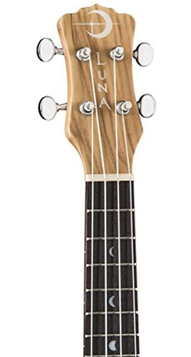 Ukulele De Concierto Luna Crescent Olive Ash Burl, Satin Nat 1