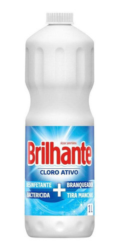Água Sanitária Brilhante Cloro Ativo Sem Perfume 1l 1