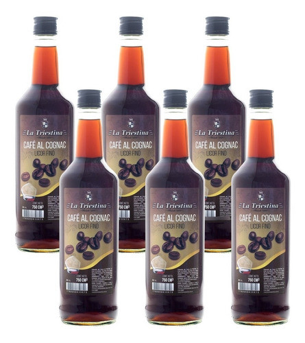Cafe Al Cogñac Licor Alcohol Tragos Bar Cocteleria Caja X6 U 0